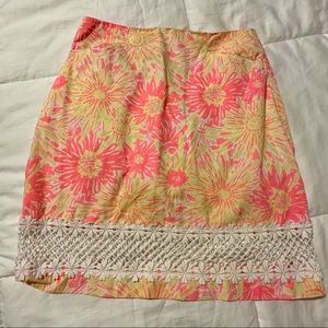 Lilly Pulitzer Lace Trim Skirt